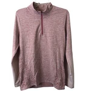 Calia by Carrie Underwood Women's Pink 1/4 Zip Pullover w/Flowers Size XL